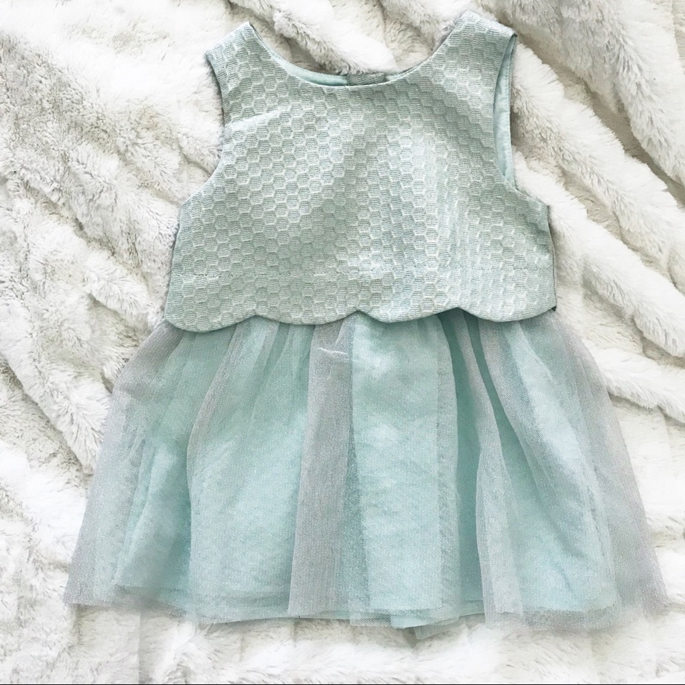 Pale Blue & Gold Dress